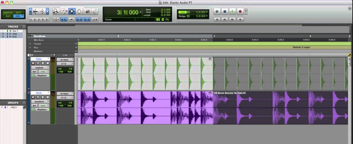 elastic audio pro tools