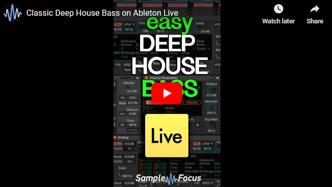 Classic Deep House Bass on Ableton Live (Video & Cheat Sheet)